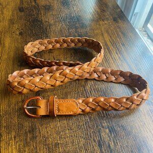 Vintage 1970s Braided Leather Belt